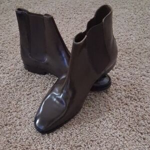 Express Dark Brown Leather Boots